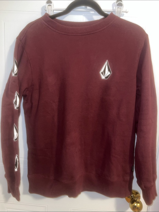 Volcom Other - Volcom Men's Burgundy Crewneck Sweatshirt with Logo Accents